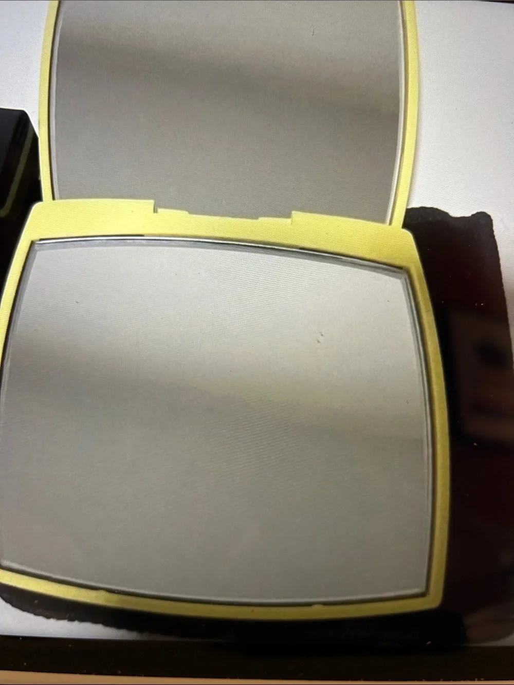 CHANEL Yellow Compact Double-Sided Mirror